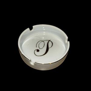 Vintage Monogrammed Ashtray by Enesco, P